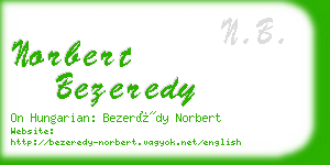 norbert bezeredy business card
